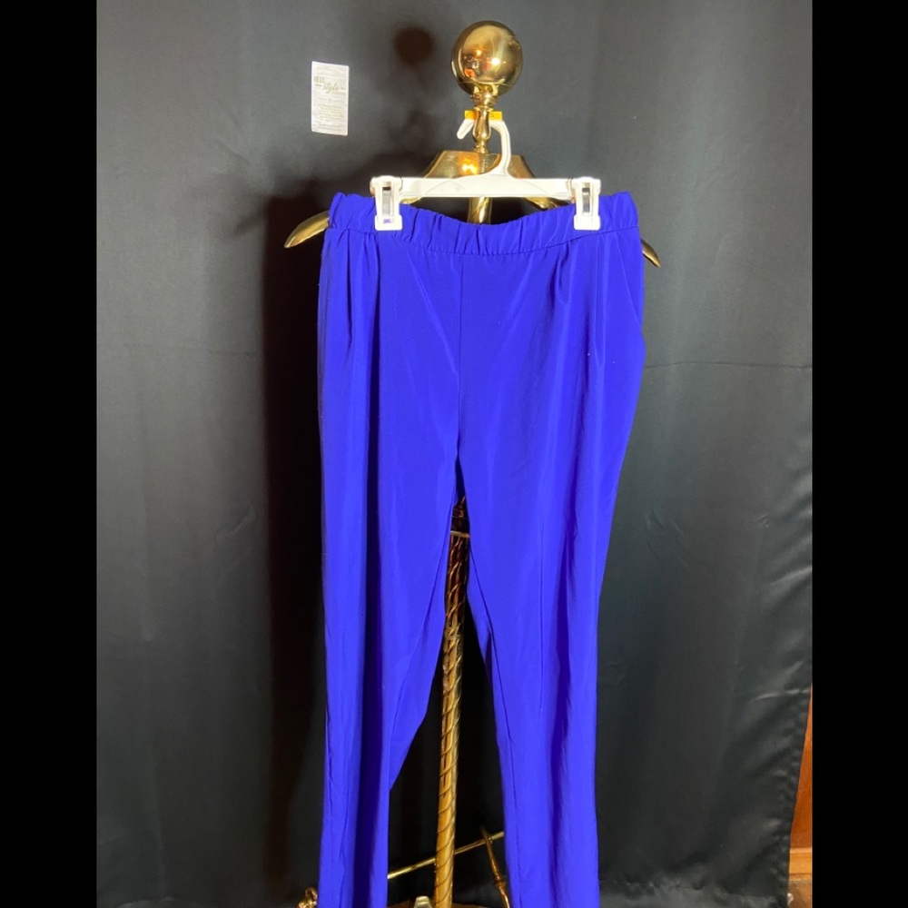 purple trousers